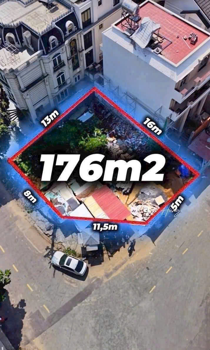 BÁN ĐẤT BIỆT THỰ GÓC 2 MẶT TIỀN BÙI TÁ HÁN DIỆN TÍCH: 13X16M (CÔNG NHẬN: 176M2)