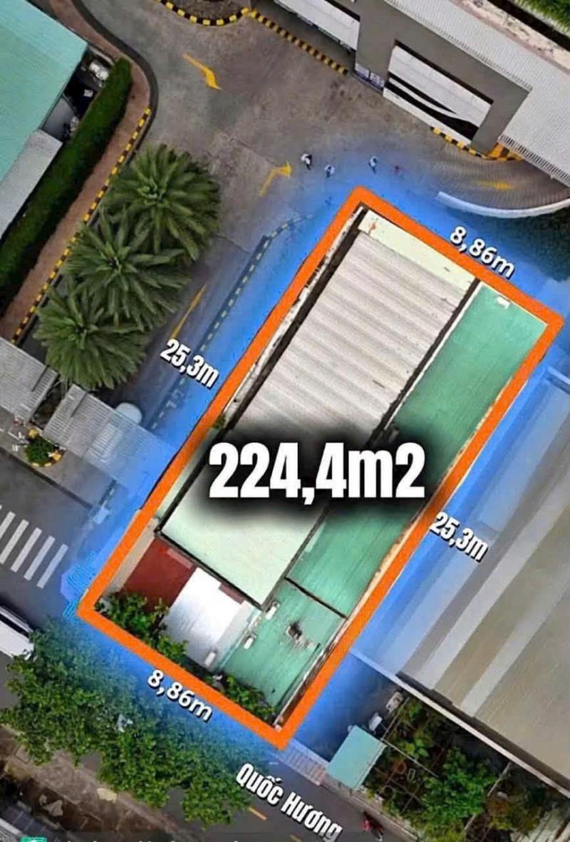 BÁN NHÀ 3 MẶT TIỀN QUỐC HƯƠNG THẢO ĐIỀN DIỆN TÍCH: 8,8X25M (CÔNG NHẬN: 224M2)