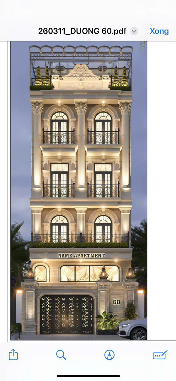 BÁN TÒA CHDV ĐƯỜNG SỐ 60 THẢO ĐIỀN DIỆN TÍCH: 6,5X21M TRỆT 4 TẦNG SÂN THƯỢNG