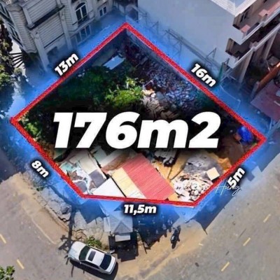 BÁN ĐẤT BIỆT THỰ GÓC 2 MẶT TIỀN BÙI TÁ HÁN DIỆN TÍCH: 13X16M (CÔNG NHẬN: 176M2)